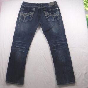 Salvage Havoc Slim Straight Jeans Mens 34 Dark Wash Buckle Exclusive SLVG 23-460